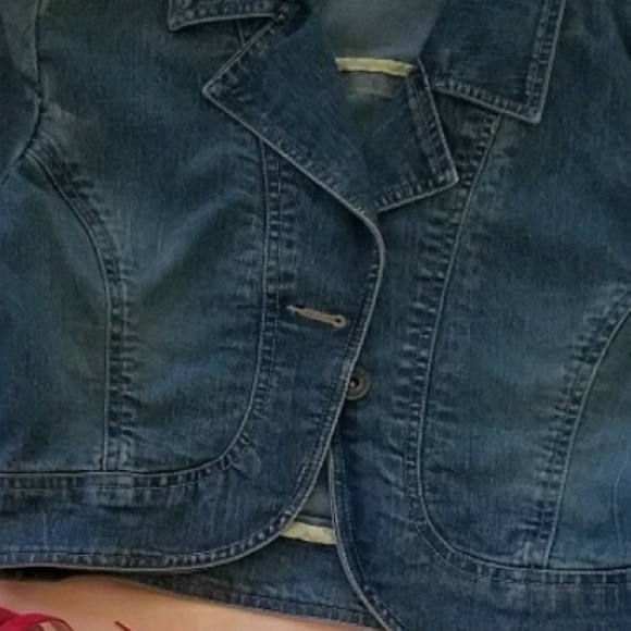 Dockers Cropped Jean Jacket Shrug Small - Picture 2 of 4